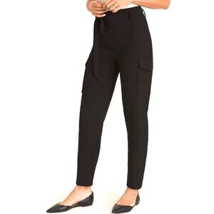 Chicos black utility cargo dress pants tapered‎ leg